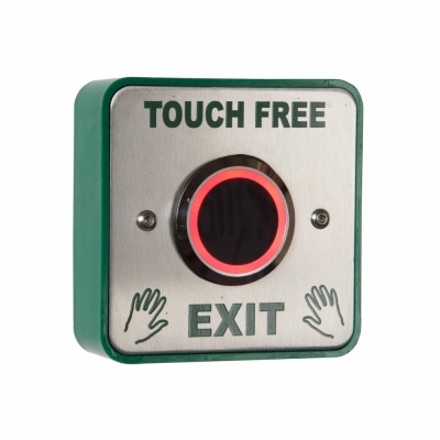 RGL EBNT/TF-1 Hands Free operation - TOUCH FREE EXIT - Stainless Steel plate and Sensor (illuminated) surface mounted, includes back box. IP64